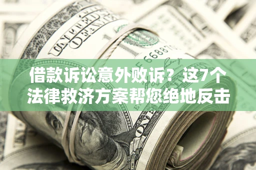 北京借款诉讼意外败诉？这7个法律救济方案帮您绝地反击！