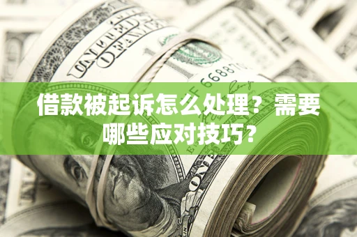北京借款被起诉怎么处理？需要哪些应对技巧？